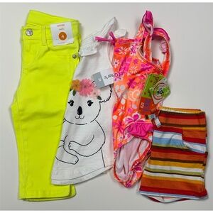 NWT SUMMER BUNDLE ,SIZE 4T GYMBOREE, CARTER, PENELOPE MACK, CRAZY 8